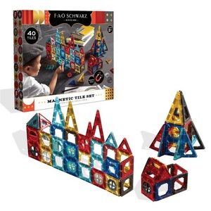 FAO Schwarz Magnetic Tile Set - Multicolor NIB